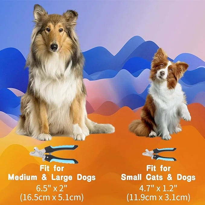 2 Pack Pet Nail Trimmer Clipper Set with 2 Nail Files, Dog Nail Clippers for Small, Large & Medium Dogs Cats Pet Toenail C...