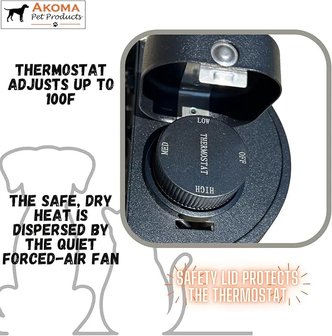 by Akoma Pet Products | 400w Dog House Furnace with 10-Foot Cord | Installs in Minutes | Safe - Dry Heat | Won't Burn Pets...