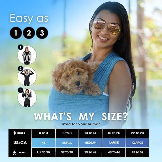 Pet K'tan Dog Sling Carrier: Hands Free for Small & Medium Dogs - #1 Pet Travel Accessory & Gift -Bond with New Puppy- Saf...
