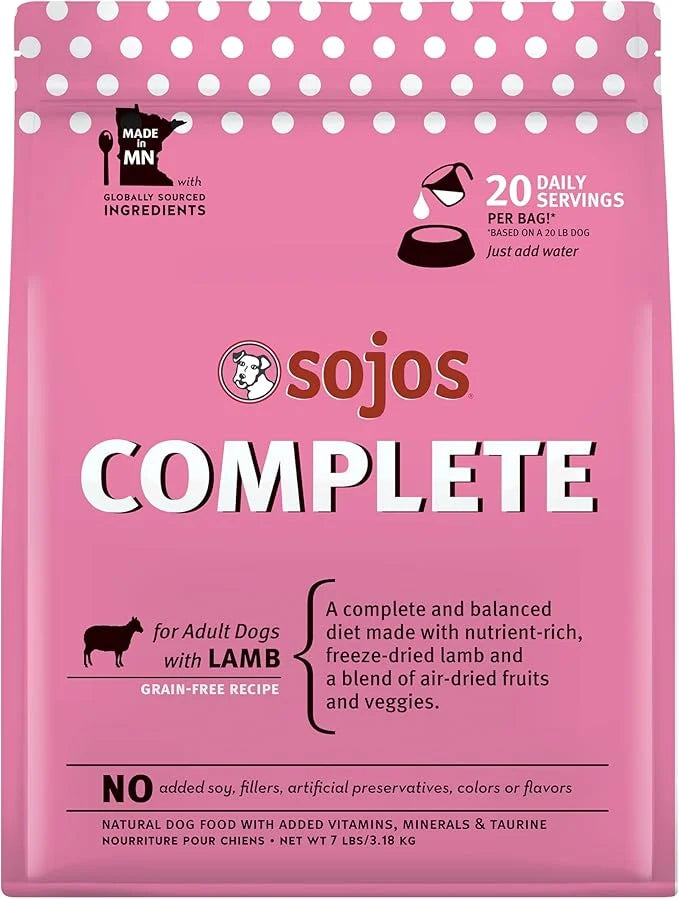 Sojos Complete Lamb Recipe Dehydrated Dog Food, 7 lb - Product Image