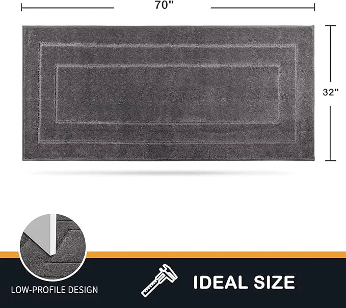 PURRUGS Dirt Trapper Door Mat 32" x 70", Non-Slip/Skid Machine Washable Entryway Rug, Dog Door Mat, Super Absorbent Welcom...