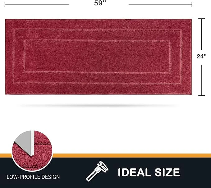 PURRUGS Dirt Trapper Door Mat 24" x 59.5", Non-Slip/Skid Machine Washable Entryway Rug, Dog Door Mat, Super Absorbent Welc...