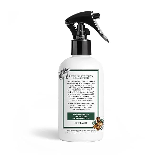 Pet-Pourri Dog Coat Deodorizing Spray – Plant Derived Ingredients – Vet Recommended – Fir + Amber + Cedarwood – Paraben & ...