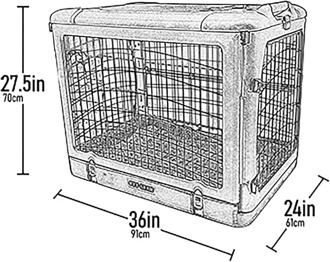 Pet Gear “The Other Door” 4 Door Steel Crate for Dogs/Cats with Garage-Style Door, Includes Plush Bed + Travel Bag, No Too...