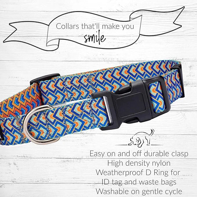 Lucky Love Dog Collar, Big Dog Collar for X-Large Dogs, Comfort Dog Collar for Boy Dogs, Beautiful & Vivid Patterns, Easy ...