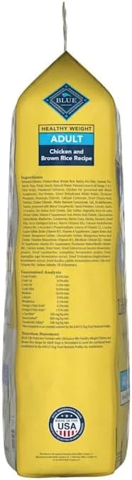Blue Buffalo Life Protection Formula Healthy Weight Adult Dry Dog Food, Supports an Ideal Weight, Made with Natural Ingred...
