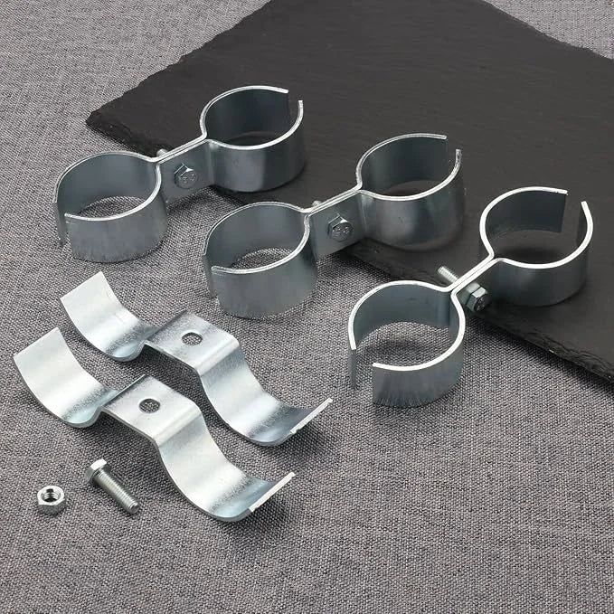 12 Packs 1 Inch Kennel Clamps, Saddle Clamps, dog kennel clamps, by GENHAKON - Product Image
