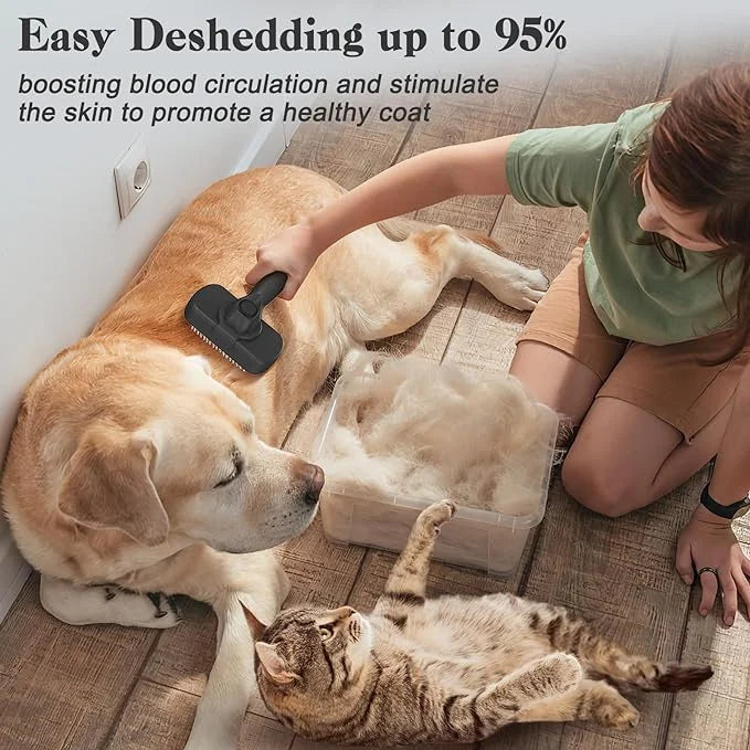 Swihauk Self Cleaning Slicker Brush for Dogs & Cats - Skin Friendly Deshedding and Grooming Brush for Haired Pets, Pet Sup...