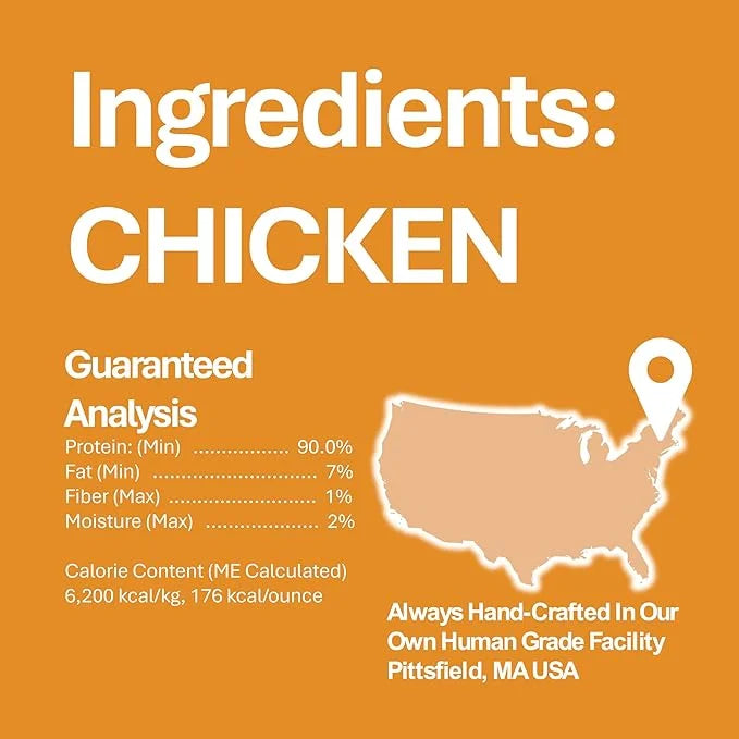 Whole Life Pet Just One Chicken - Dog Treat Or Topper - Human Grade, Freeze Dried, One Ingredient - Protein Rich, Grain Fr...