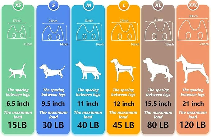 Dog Grooming Hammock Harness for Nail Trimming (L 50lb), Dog Sling Holder Hanger for Clipping Nails - Product Image