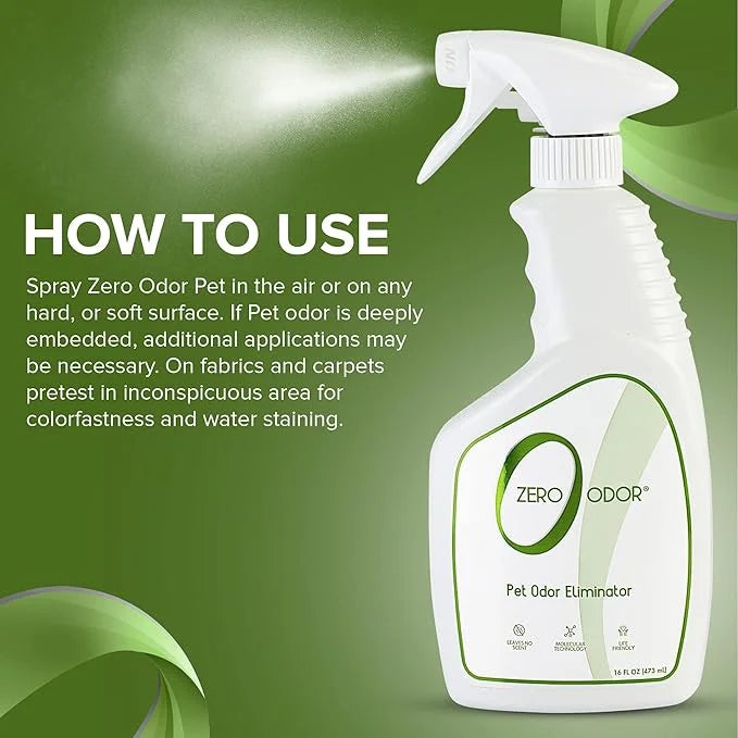 Zero Odor - Pet Odor Eliminator for Strong Odor, Eliminate Air & Surface Odors – Patented Molecular Technology Best For Ca...