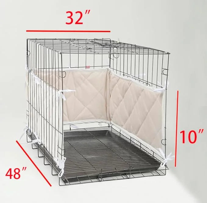 Apricot Dog Crate Training Pads - Tail Protector Bumpers, 48"X32"X10" - Product Image