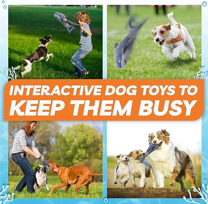 Dog Toys for Small Dogs, Squeaky Tough Dog Toys for Aggressive Chewers, Plush Dog Chew Toys for Teething, Interactive Shar...