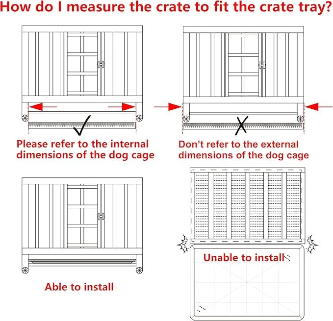 Dog Crate Tray 36" - ChewProof Replacement Pan, Easy to Clean, Easy to Assemble,Ideal for Potty Training - Perfect for Pet...