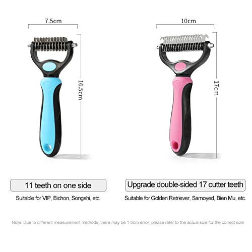 pets grooming tools (PPGT-002 pink) Premium Pet Dematting Comb – Exceptional Grooming Accessory for Pets - Product Image