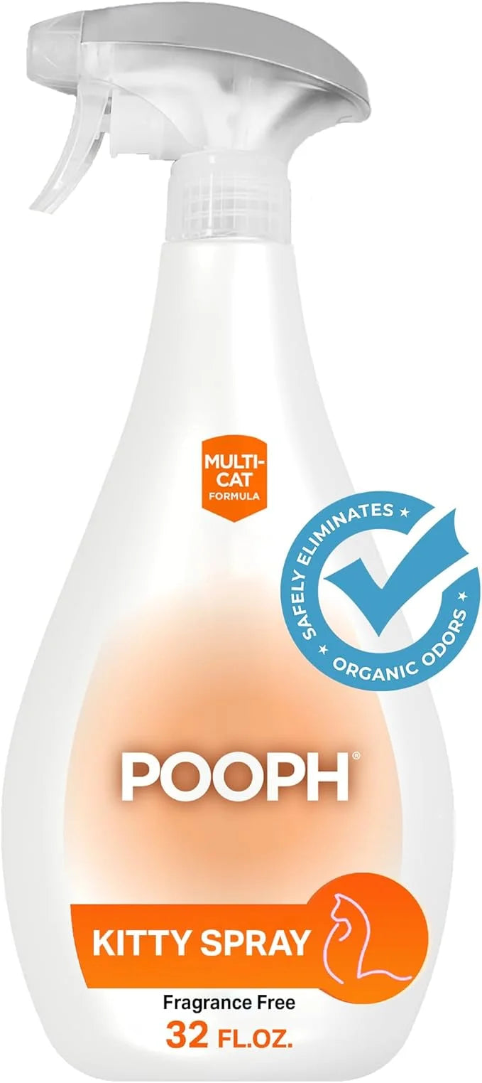 POOPH® Kitty Spray - Patented Technology Eliminates Organic Odor On-Contact Goes Anywhere Your Kitty Goes - Cat Trees, Fur...