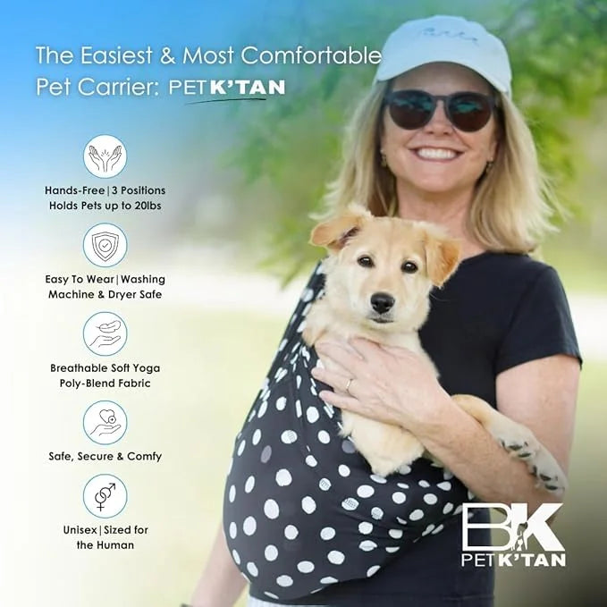 Pet K'tan Dog Sling Carrier: Hands Free for Small & Medium Dogs - #1 Pet Travel Accessory & Gift -Bond with New Puppy- Saf...
