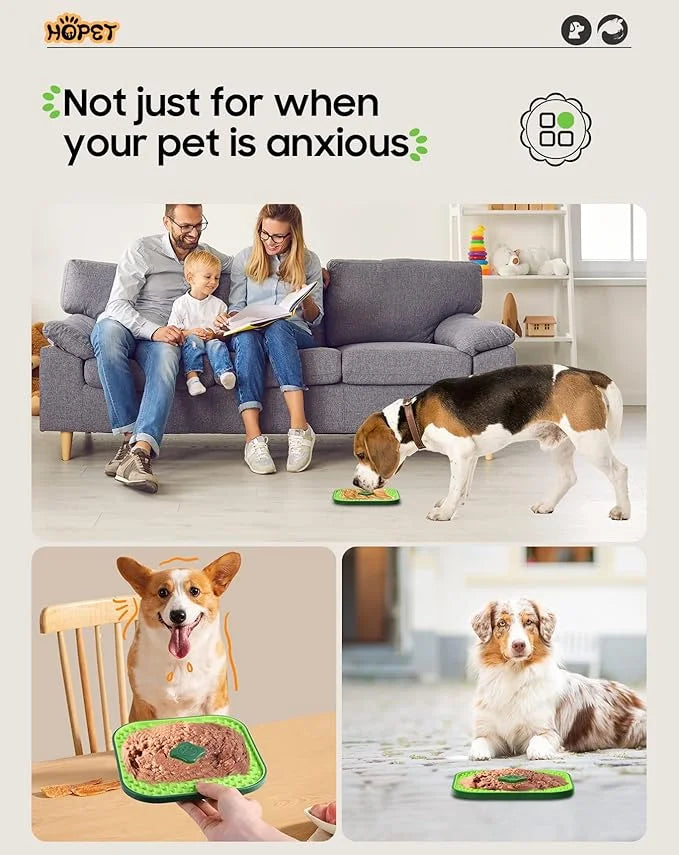 HOPET Licking Mat for Dogs Crate, Interactive Large 7.1" Size Lick Mats for Boredom Relief & Anxiety Reduction, Soft & Saf...