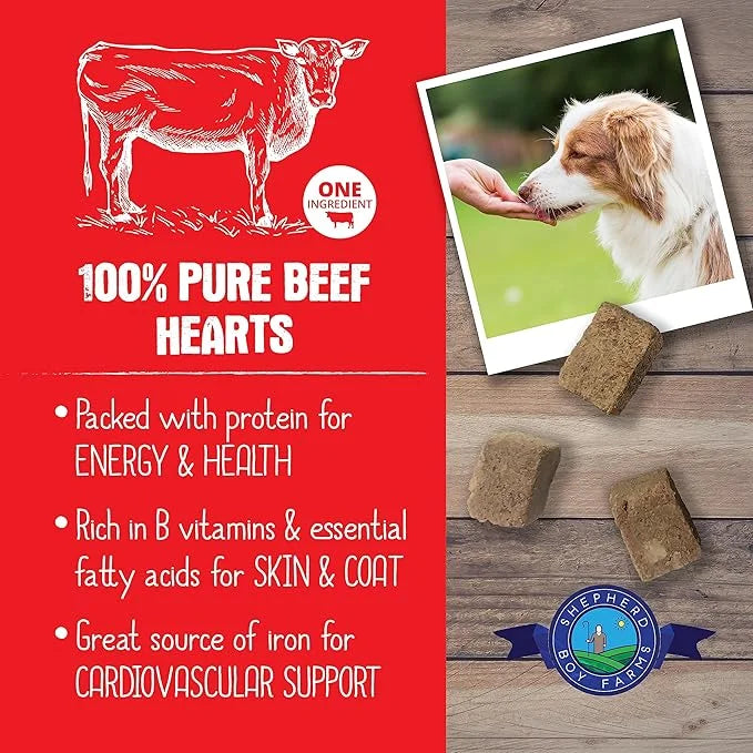 Freeze Dried Dog and Cat Treats, Beef Heart, All Natural Single Ingredient Freeze-Dried Dog Treat & Dog Snacks, Made in US...