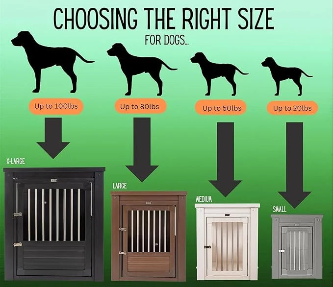 New Age Pet® ECOFLEX® Dog Crate Furniture End Table, Durable Wood-Plastic Composite, Stainless Steel Latch, Easy Assembly,...