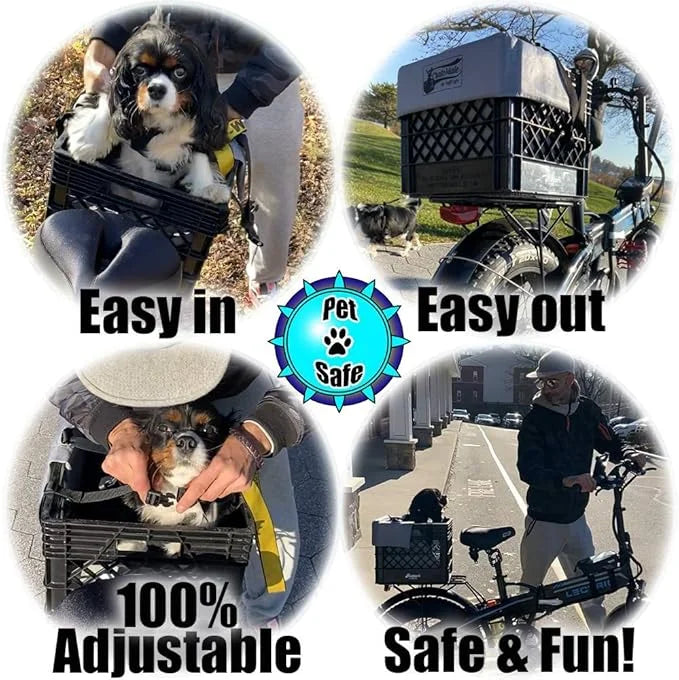 DIY Crate Conversion/Bike Dog Carrier Package (Crate NOT Included) Padded Liner is 2 Sizes in One + 4 Point Safety Harness...