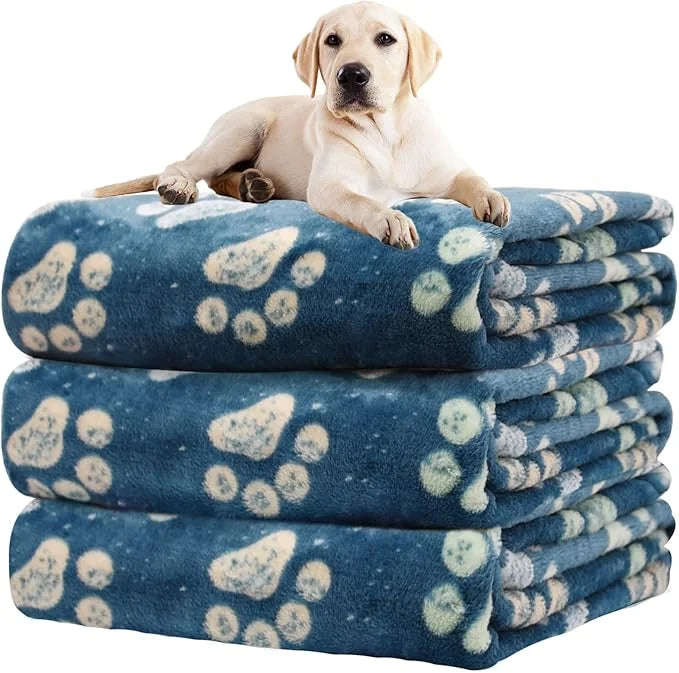 1 Pack 3 Blankets for Dogs Blankets for Large Dogs Medium Dog Blanket Super Soft Fluffy Premium Fleece Pet Blanket Flannel...