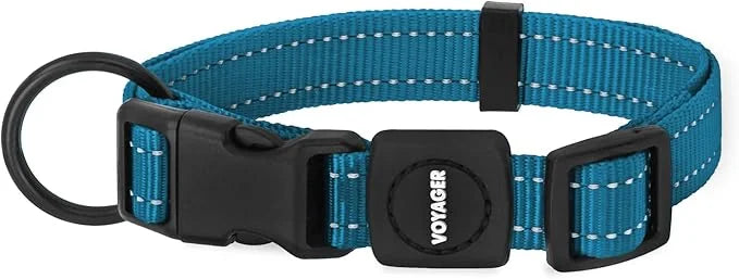 Best Pet Supplies Reflective Dog Collar with Adjustable Length, Heavy-Duty Buckle, and Strong Leash D-Ring, Training, Walk...
