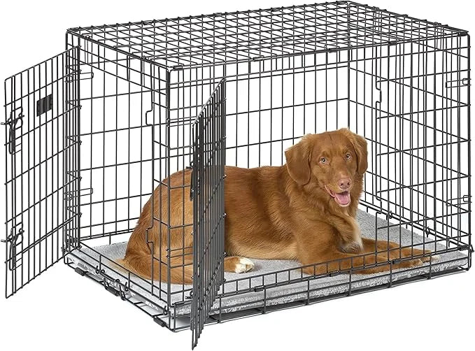 MidWest Homes for Pets Quiet Time Reversible Crate Pan Cover 36' Gray Floral/Fleece - Product Image