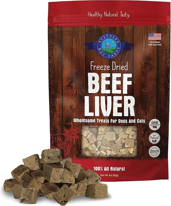 Freeze Dried Dog and Cat Treats, Beef Liver, All Natural Single Ingredient Freeze-Dried Dog Treat & Dog Snacks, Made in US...