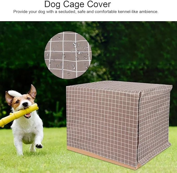 Dog Kennel Cover Oxford Pet Cage Cover Oxford Cat Crate Cover Seasons Universal Rain Dust and Sun Protection Pet Supplies ...