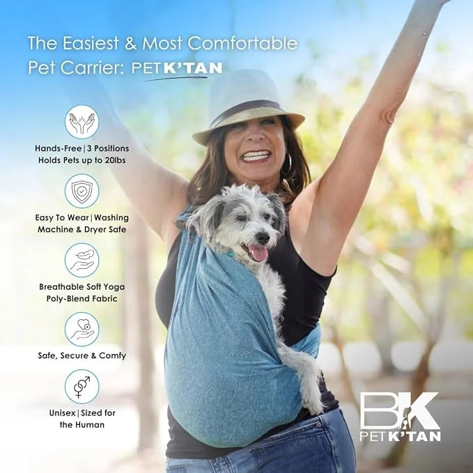 Pet K'tan Dog Sling Carrier: Hands Free for Small & Medium Dogs - #1 Pet Travel Accessory & Gift -Bond with New Puppy- Saf...