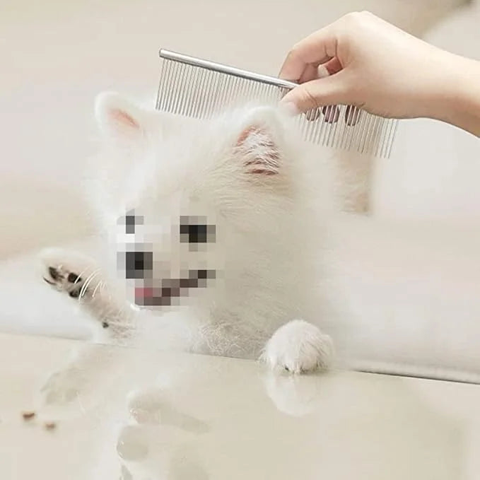 2pcs Stainless Steel Pet Grooming Comb Dog Cat Combs Puppy Medium Animals Hair Trimmer Brush Accessory Tool for Pet Long a...
