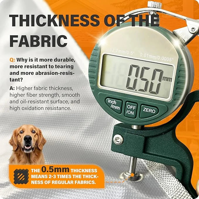 24In Tear-Resistant & Breathable Dog Crate Cover, 1680D Heavy-Duty Windproof Fabric. Efficient Moisture Removal and Ventil...