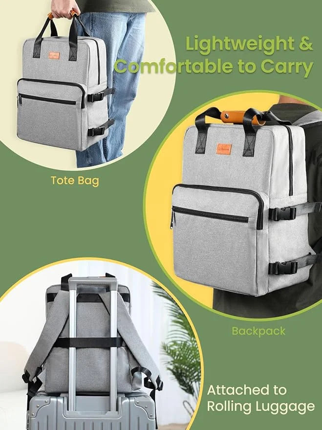Dog Travel Bag, Airline Approved Organizer Backpack with Multi-Function Pockets, 25L Accessories Set with 2 Food Storage C...