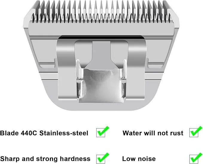 2 Pack 7 Wide Blades for Dog Grooming,Compatible with Andis,Oster A5,Wahl km10 Clippers,Cutting Length 1/8" (3.2mm) - Prod...