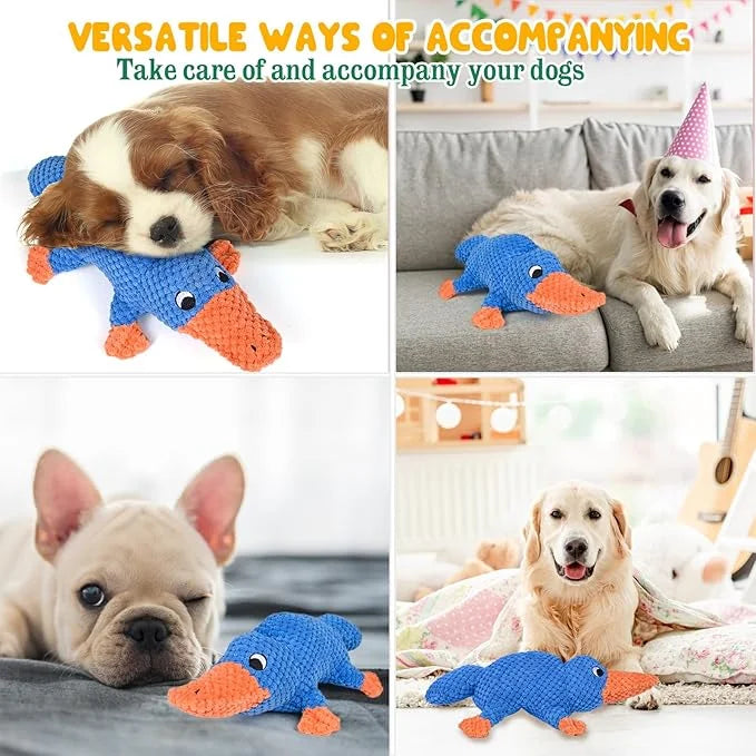 Vitscan Squeaky Dog Toys for Aggressive Chewers Large Breed, Large Dog Toys for Big Dogs, Stuffed Platypus Tough Plush Dog...