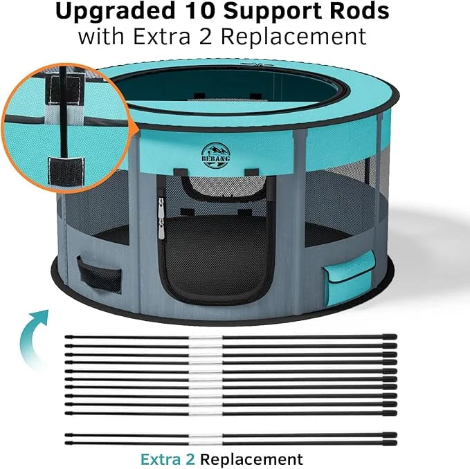Dog Playpen Puppy Play Pen Indoors Pet Crate Small Dog Cage Portable Foldable Cat Kennel for Kitten Hamster Rabbit Bunny G...