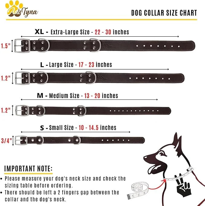 Heavy Duty Black Leather Dog Collar - Soft and Strong Dog Collar for Puppy or Small Dogs (Small: Fit 10" - 14.5" Neck, Bla...