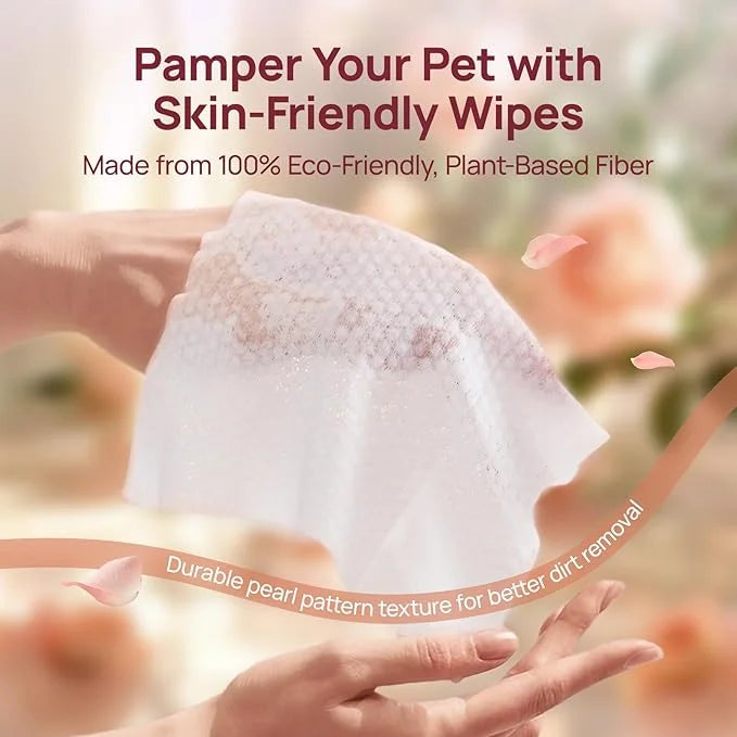 HICC PET Cleaning Deodorizing Wipes for Dogs & Cats, Vet Recommended Nourishes Smoothes Fur Pet Grooming Wipes with Fermen...