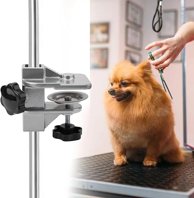 Grooming Table Clamp, Aluminum Pet Grooming Table Arms Aid Accessory Dog Cat Hair Dryer Clamp Clip Holder Pet Grooming Tab...