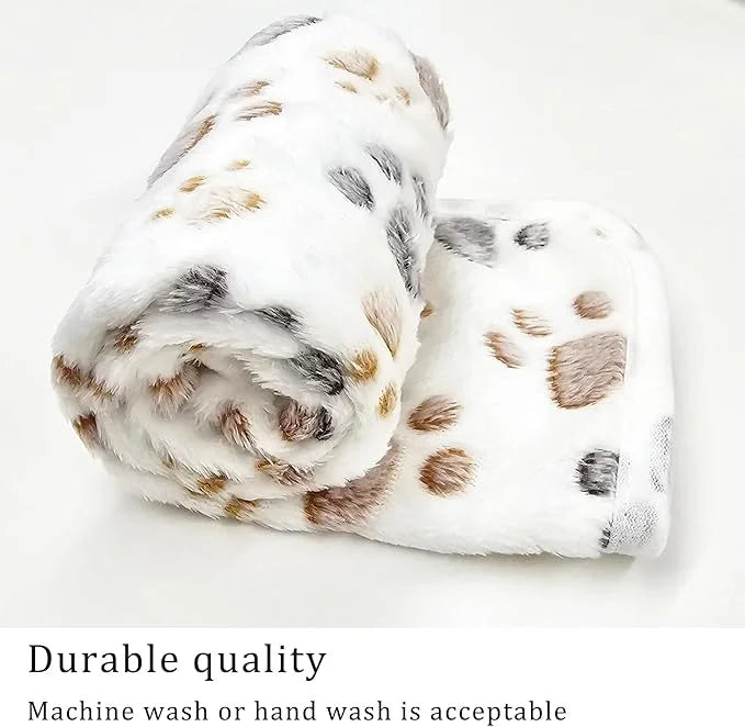 1 Pack 3 Blankets Super Soft Fluffy Premium Fleece Pet Blanket Flannel Paw Printed Throw for Dog Puppy Cat (Large 41x31'',...
