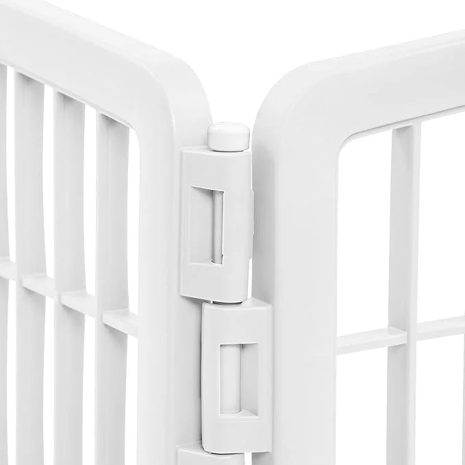 IRIS USA Dog Playpen Add-On Panels, 2-Panel 24" Pet Playpen, Puppy Playpen, Foldable, Customizable, White - Product Image