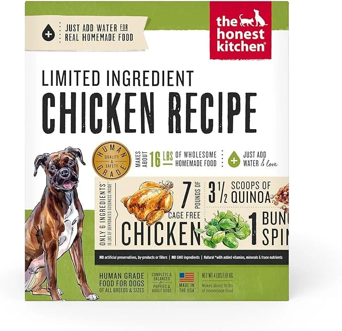The Honest Kitchen Dehydrated Limited Ingredient Chicken Dog Food, 4 lb Box - Product Image
