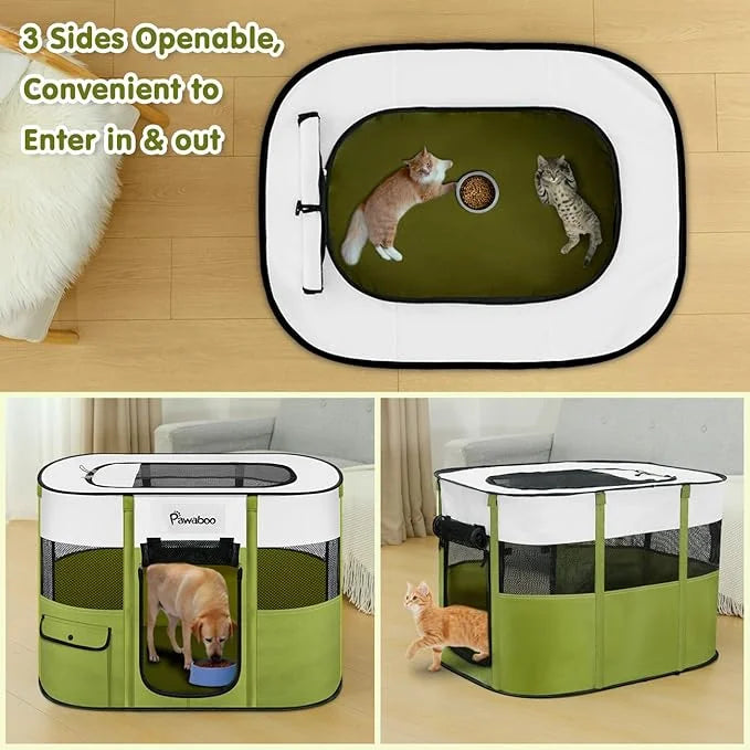 Dog Playpen, Portable Pet Playpen Cat PlayPen, 600D Oxford Dog Kennel Tent Crate, Waterproof&Breathable, Indoor Outdoor Tr...