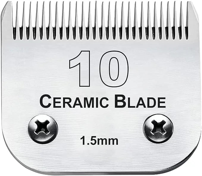 10 Blade Dog Grooming Clipper Blades Compatible with Andis Dog Clippers,Detachable Stainless Steel Blade,Size 10, 1/16-Inc...