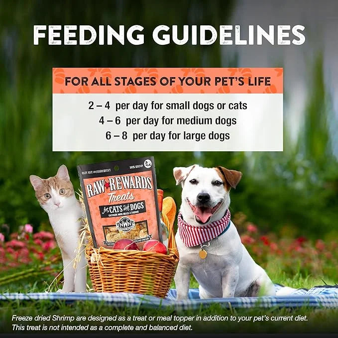 Northwest Naturals Raw Rewards Freeze-Dried Shrimp Treats for Dogs and Cats - Bite-Sized Pieces - Healthy, 1 Ingredient, H...