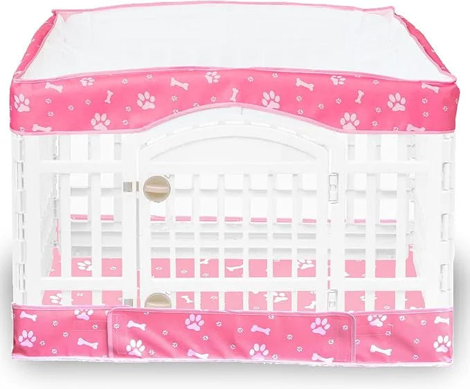 2 Pack Dog Playpen Cover and Bottom Pad Fits for 36 Inch 4 Panels Pet Playpen, Dog Crate Pad Puppy Play Pen Cover, Hoop an...