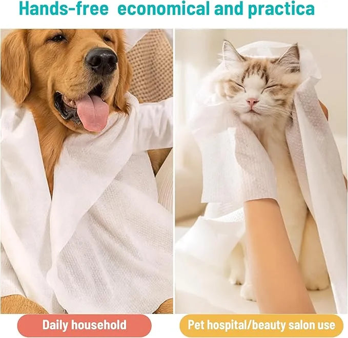 6 Pack Disposable Dog Towel,Soft Large Dog Bath Towels Made of Microfiber for Drying Dogs,Cats (6) - Product Image