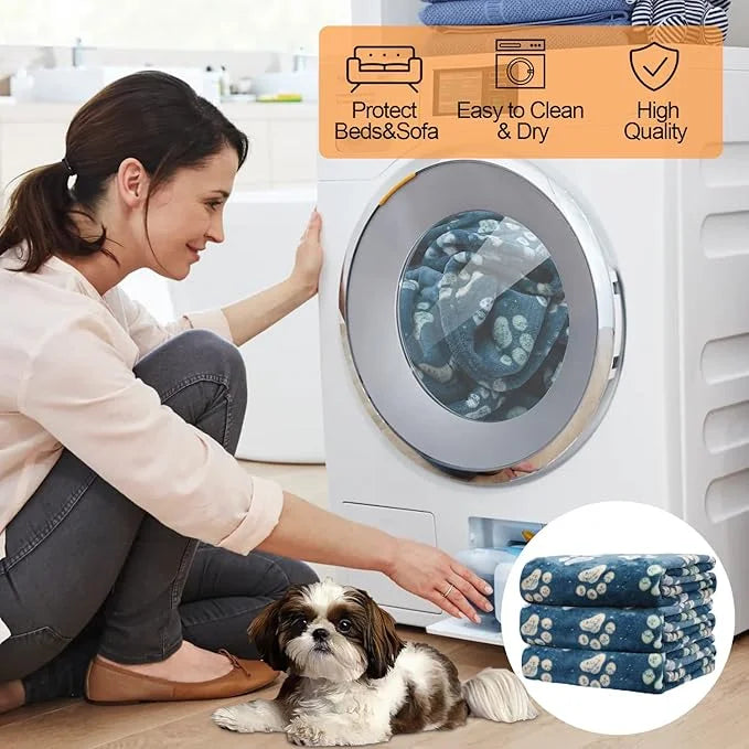 1 Pack 3 Blankets for Dogs Blankets for Large Dogs Medium Dog Blanket Super Soft Fluffy Premium Fleece Pet Blanket Flannel...