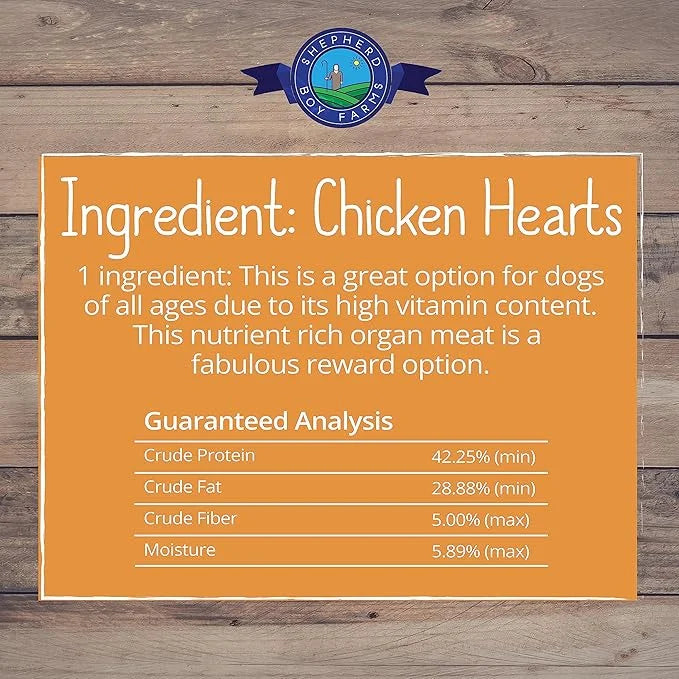 Freeze Dried Dog and Cat Treats, Chicken Heart, All Natural Freeze-Dried Dog Treat & Dog Snacks, Made in USA, High in Prot...